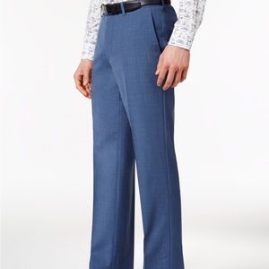 Bar III dusty blue mens suit. Solid slim-fit pants